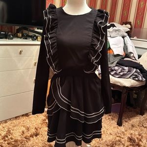 City Girl cotton ruffles fitted dress 14Y